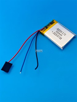 Аккумулятор 3.7v 550mAh 3pin 3 провода 502535 Li-Pol универсальная аккумуляторная батарея 5x25х35 - фото 194742