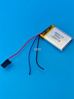 Аккумулятор 3.7v 600mAh 3pin 3 провода 602535 Li-Pol универсальная аккумуляторная батарея 6x25х35 - фото 194765