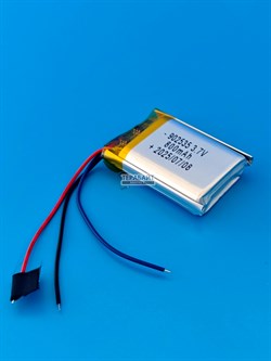 Аккумулятор 3.7v 800mAh 3pin 3 провода 902535 Li-Pol универсальная аккумуляторная батарея 9x25х35 - фото 194822