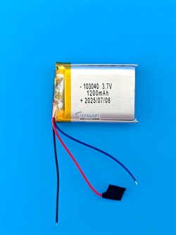 Аккумулятор 3.7v 1200mAh 3pin 3 провода 103040 Li-Pol универсальная аккумуляторная батарея 10x30х40 - фото 194845