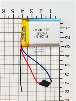 Аккумулятор 3.7v 1200mAh 3pin 3 провода 103040 Li-Pol универсальная аккумуляторная батарея 10x30х40 - фото 194848