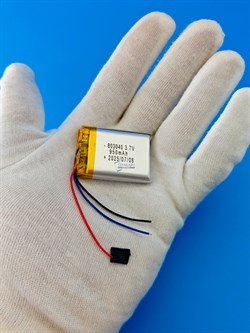 Аккумулятор 3.7v 950mAh 3pin 3 провода 803040 Li-Pol универсальная аккумуляторная батарея 8x30х40 - фото 194861