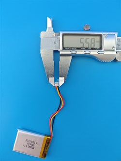 Аккумулятор 3.7v 680mAh 3pin 3 провода + разъем (фишка) коннектор 603040 Li-Pol универсальная аккумуляторная батарея 6x30x40 - фото 194905