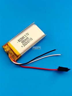 Аккумулятор 3.7v 580mAh 3pin 3 провода 652040 Li-Pol универсальная аккумуляторная батарея 6.5x20х40 - фото 195839