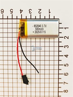 Аккумулятор 3.7v 580mAh 3pin 3 провода 652040 Li-Pol универсальная аккумуляторная батарея 6.5x20х40 - фото 195847