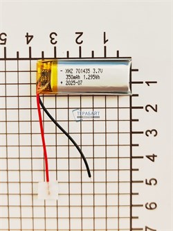 Аккумулятор 3.7v 350mAh 2pin 2 провода 701435 Li-Pol универсальная аккумуляторная батарея 7x14х35 - фото 195920