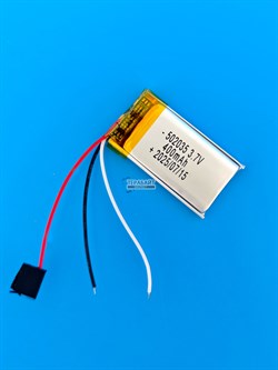 Аккумулятор 3.7v 400mAh 3pin 3 провода 502035 Li-Pol универсальная аккумуляторная батарея 5x20х35 - фото 195997