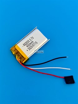 Аккумулятор 3.7v 450mAh 3pin 3 провода 602035 Li-Pol универсальная аккумуляторная батарея 6x20х35 - фото 196016