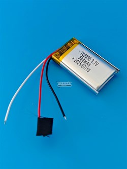 Аккумулятор 3.7v 500mAh 3pin 3 провода 702035 Li-Pol универсальная аккумуляторная батарея 7x20х35 - фото 196038
