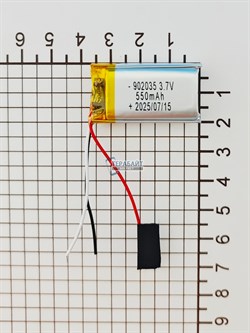 Аккумулятор 3.7v 550mAh 3pin 3 провода 902035 Li-Pol универсальная аккумуляторная батарея 9x20х35 - фото 196053