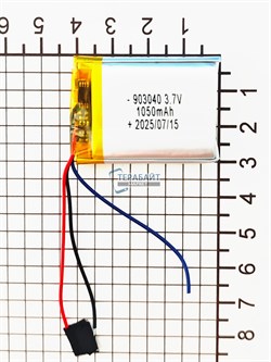 Аккумулятор 3.7v 1050mAh 3pin 3 провода 903040 Li-Pol универсальная аккумуляторная батарея 9x30х40 - фото 196143