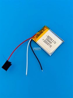Аккумулятор 3.7v 350mAh 3pin 3 провода 502530 Li-Pol универсальная аккумуляторная батарея 5x25х30 - фото 196201