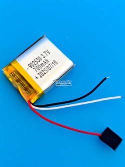 Аккумулятор 3.7v 700mAh 3pin 3 провода 902530 Li-Pol универсальная аккумуляторная батарея 9x25х30 - фото 196218