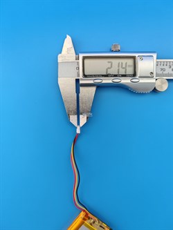 Аккумулятор 3.7v 2000mAh 3pin 3 провода + разъем (фишка) коннектор 103450 Li-Pol универсальная аккумуляторная батарея 10x34x50 - фото 197015