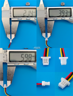 Аккумулятор 3.7v 2000mAh 3pin 3 провода + разъем (фишка) коннектор 103450 Li-Pol универсальная аккумуляторная батарея 10x34x50 - фото 197026