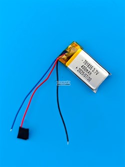 Аккумулятор 3.7v 400mAh 3pin 3 провода 701835 Li-Pol универсальная аккумуляторная батарея 7x18х35 - фото 197084