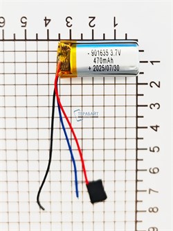 Аккумулятор 3.7v 470mAh 3pin 3 провода 901635 Li-Pol универсальная аккумуляторная батарея 9x16х35 - фото 197107