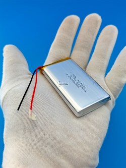 Аккумулятор 3.7v 5000mAh 2pin 2 провода 124375 Li-Pol универсальная аккумуляторная батарея 12x43х75 - фото 197209