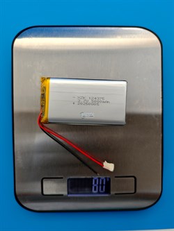 Аккумулятор 3.7v 5000mAh 2pin 2 провода 124375 Li-Pol универсальная аккумуляторная батарея 12x43х75 - фото 197210