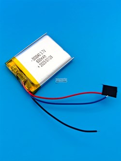Аккумулятор 3.7v 600mAh 3pin 3 провода 503040 Li-Pol универсальная аккумуляторная батарея 5x30х40 - фото 197342