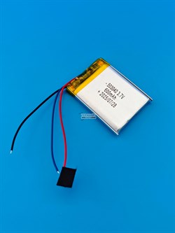 Аккумулятор 3.7v 600mAh 3pin 3 провода 503040 Li-Pol универсальная аккумуляторная батарея 5x30х40 - фото 197347