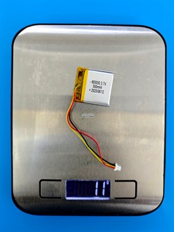 Аккумулятор 3.7v 650mAh 3pin 3 провода + разъем (фишка) коннектор 603030 Li-Pol универсальная аккумуляторная батарея 6x30x30 - фото 200239