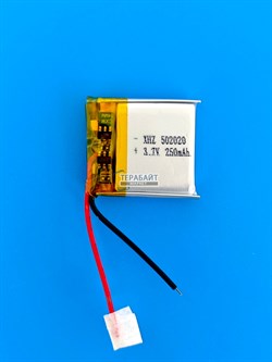 Аккумулятор 3.7v 150mAh 2pin 2 провода 502020 Li-Pol универсальная аккумуляторная батарея 5x20х20 - фото 200273