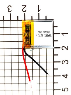 Аккумулятор 3.7v 150mAh 2pin 2 провода 502020 Li-Pol универсальная аккумуляторная батарея 5x20х20 - фото 200280