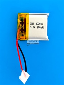 Аккумулятор 3.7v 180mAh 2pin 2 провода 602020 Li-Pol универсальная аккумуляторная батарея 6x20х20 - фото 200295