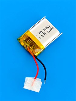 Аккумулятор 3.7v 120mAh 2pin 2 провода 501520 Li-Pol универсальная аккумуляторная батарея 5x15х20 - фото 200416