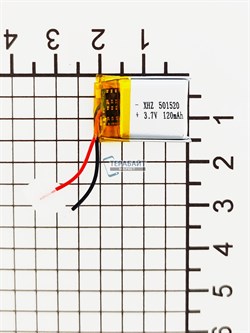 Аккумулятор 3.7v 120mAh 2pin 2 провода 501520 Li-Pol универсальная аккумуляторная батарея 5x15х20 - фото 200423