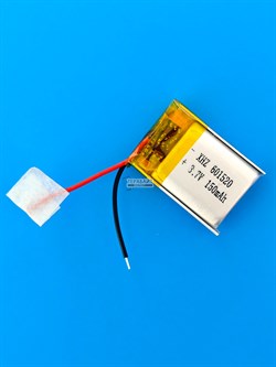 Аккумулятор 3.7v 150mAh 2pin 2 провода 601520 Li-Pol универсальная аккумуляторная батарея 6x15х20 - фото 200459