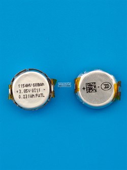 Аккумуляторная батарейка (2шт комплект) 1154H 3.85v 60mAh Li-on батарейка - фото 200500