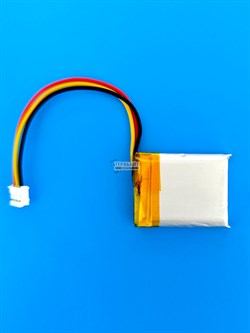 Аккумулятор 3.7v 400mAh 3pin 3 провода + разъем (фишка) коннектор 602530 Li-Pol универсальная аккумуляторная батарея 6x25x30 - фото 200567