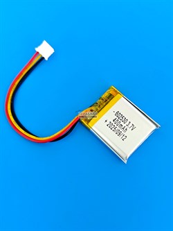 Аккумулятор 3.7v 400mAh 3pin 3 провода + разъем (фишка) коннектор 602530 Li-Pol универсальная аккумуляторная батарея 6x25x30 - фото 200568