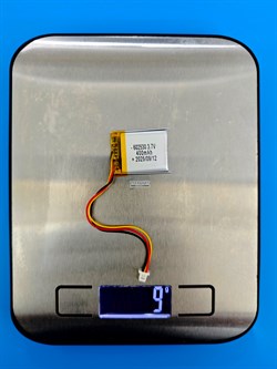 Аккумулятор 3.7v 400mAh 3pin 3 провода + разъем (фишка) коннектор 602530 Li-Pol универсальная аккумуляторная батарея 6x25x30 - фото 200600