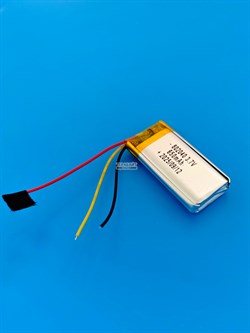 Аккумулятор 3.7v 650mAh 3pin 3 провода 802040 Li-Pol универсальная аккумуляторная батарея 8x20х40 - фото 201341