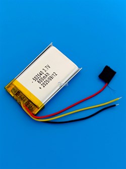 Аккумулятор 3.7v 600mAh 3pin 3 провода 502540 Li-Pol универсальная аккумуляторная батарея 5x25х40 - фото 201397