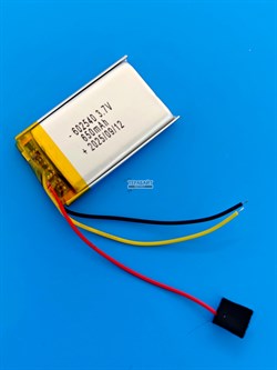 Аккумулятор 3.7v 650mAh 3pin 3 провода 602540 Li-Pol универсальная аккумуляторная батарея 6x25х40 - фото 201414