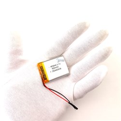 Аккумулятор 3.7v 600mAh 2pin 2 провода 403040 Li-Pol универсальная аккумуляторная батарея 4x30х40 - фото 202702