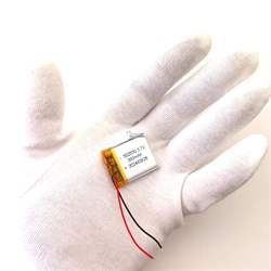 Аккумулятор универсальный 2 провода 3.7v 350mAh 5x25x30 Li-Pol батарея 502530 052530 - фото 202894
