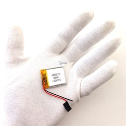 Аккумулятор универсальный 2 провода 3.7v 300mAh 4x25x30 Li-Pol батарея код акб 402530 - фото 202922