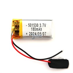 Аккумулятор универсальный 501530 2 провода 3.7v 180mAh Li-Pol батарея 2pin + плата - фото 202929