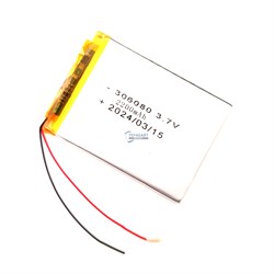 Аккумулятор универсальный 3.7v 2200mAh 3x60x80 / 306080 / 80мм на 60мм на 3мм - фото 202950