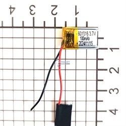 Аккумулятор 3.7v 100mAh 6x10x16 / 601016 / 16мм на 10мм на 6мм - фото 203010