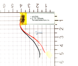 Аккумулятор 3.7v 350mAh 4x15x40 / 401540 / 40мм на 15мм на 4мм - фото 203061