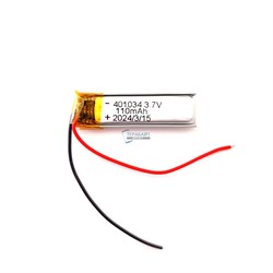 Аккумулятор 3.7v 250mAh 4x10x34 / 401035 / 34мм на 10мм на 4мм - фото 203075