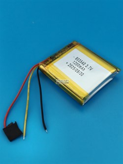 Аккумулятор 3.7v 1200mAh 3pin 3 провода 803540 Li-Pol универсальная аккумуляторная батарея 8x35x40 - фото 203978