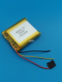 Аккумулятор 3.7v 1200mAh 3pin 3 провода 803540 Li-Pol универсальная аккумуляторная батарея 8x35x40 - фото 203982