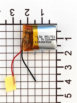 Аккумулятор 3.7v 220mAh 2pin 2 провода 851721 Li-Pol универсальная аккумуляторная батарея 8.5x17x21 - фото 204046